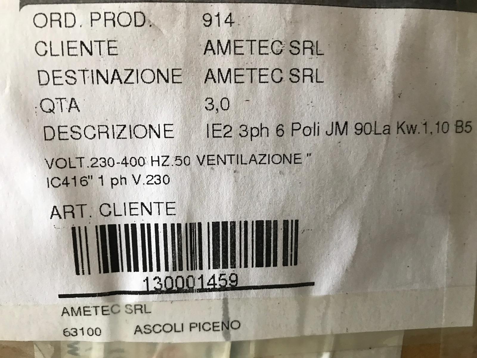 JM90La6-1,1KW-B5-90-SERVOVENTILATO